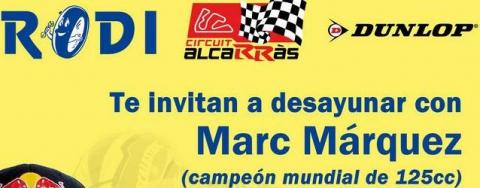 Desayuna con Marc Márquez el 5 de diciembre en Alcarrás