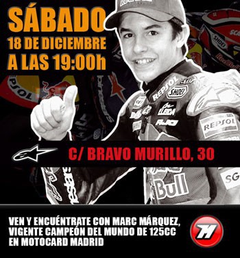 Marc Márquez firmará hoy autógrafos en Motocard Madrid a las 19:00h