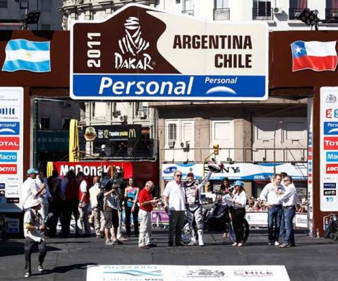 Etapa de presentación del Dakar con todos sus protagonistas en Buenos Aires