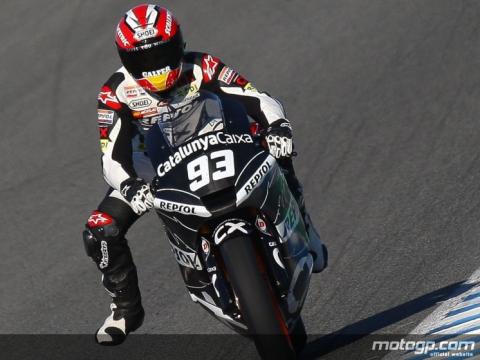 Márquez y Simón fueron los protagonistas del test privado de Moto2 en Jerez