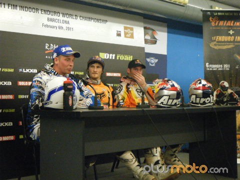 Mundial Enduro Indoor BCN 2011: Rueda de prensa con Blazusiak, Knight y Ljunggren