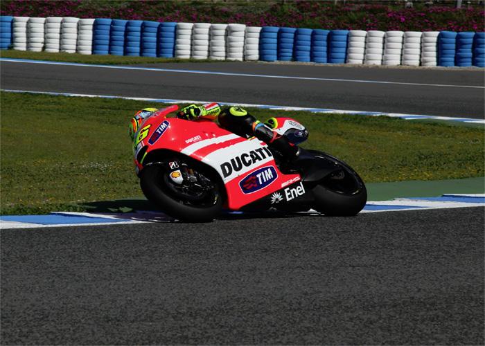 Declaraciones de Valentino Rossi tras probar su Ducati GP12 en Jerez