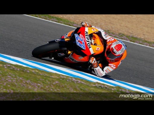 Casey Stoner marca la pole de MotoGP en Jerez, con Pedrosa 2º y Lorenzo 3º