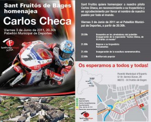 Carlos Checa será homenajeado en su población Sant Fruitós de Bages