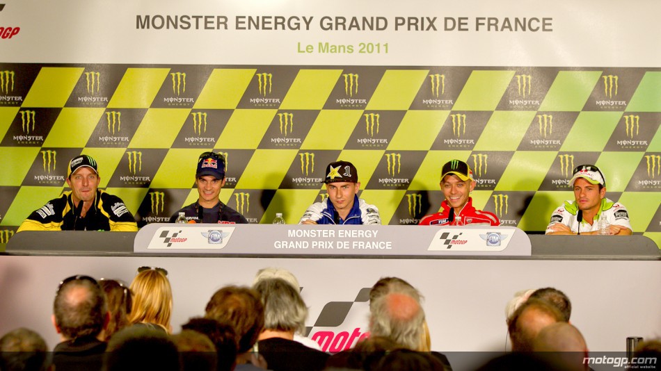 Rueda de Prensa de los pilotos MotoGP en Le Mans 2011