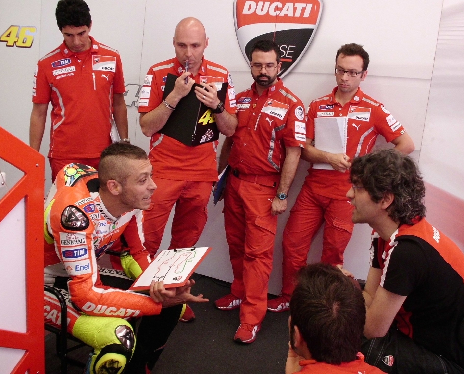 Valentino Rossi rodó ayer con la Ducati GP12 en Mugello