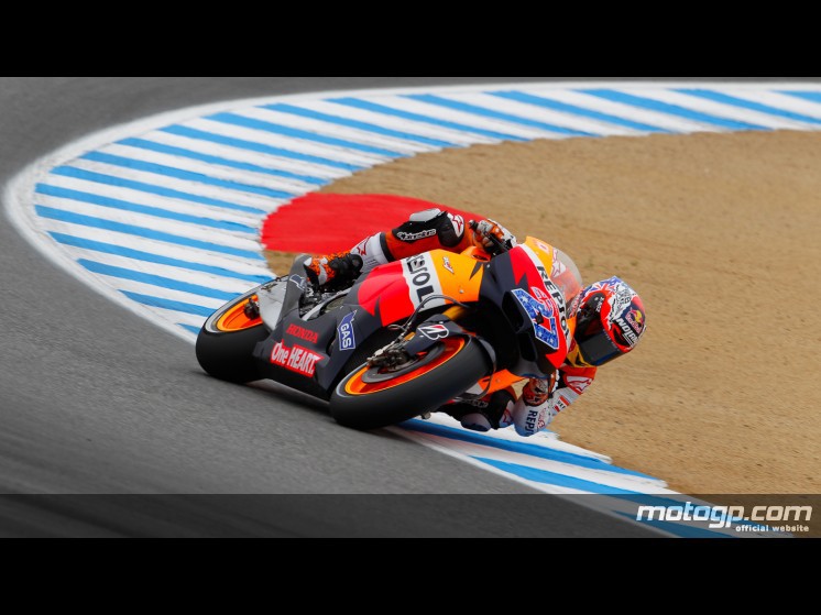 Casey Stoner imparable en el GP de Estados Unidos en Laguna Seca