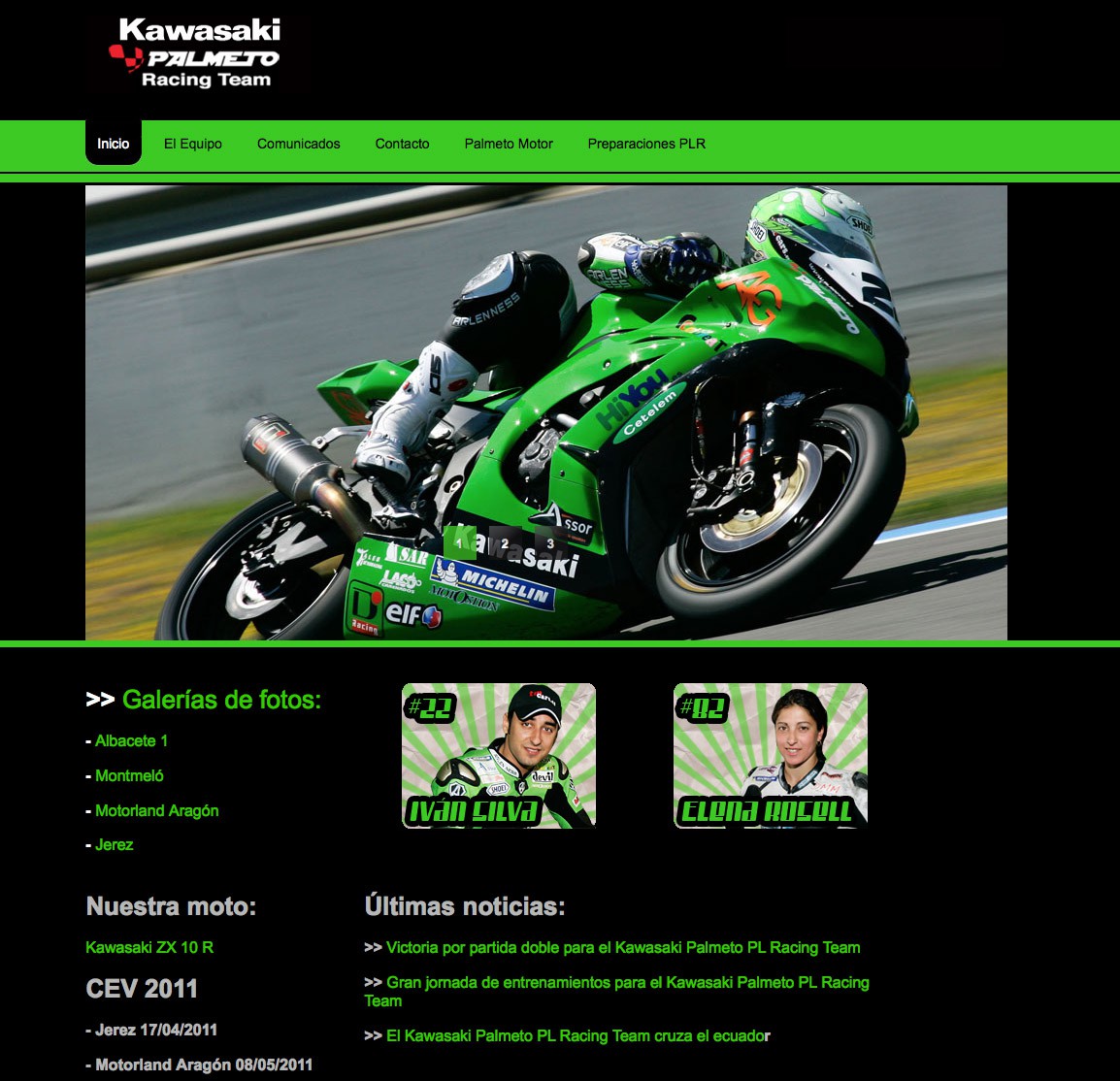 Nueva web del equipo Kawasaki Palmeto PL Racing del CEV