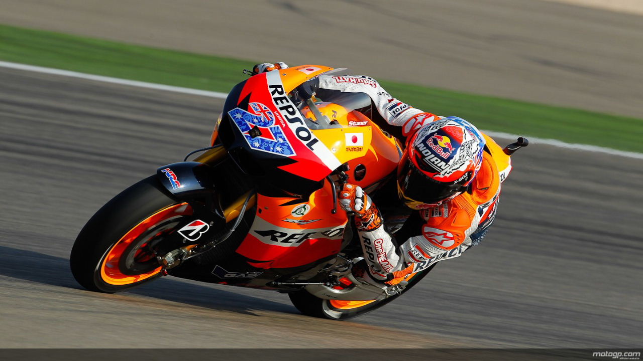 Casey Stoner marca la pole de MotoGP en Motorland Aragón