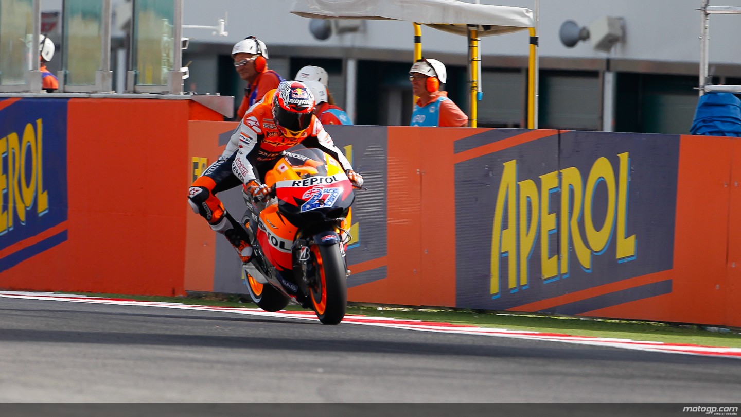 Casey Stoner el poleman de record en MotoGP Misano