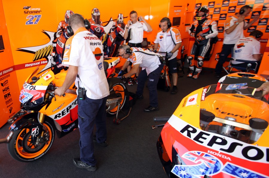 Los pilotos de Repsol Honda MotoGP listos y preparados para Motorland
