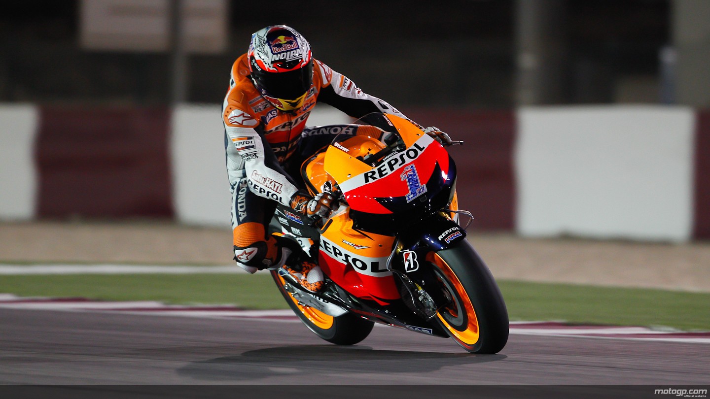 Stoner de nuevo el más rápido tras la FP2 MotoGP de Qatar