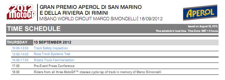 MotoGP rodará hoy en Misano para recordar a Sic