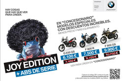 BMW Motorrad y su campaña Joy Edition de promociones hasta marzo 2013