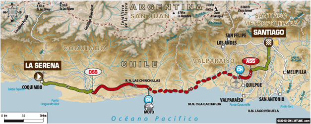 14ª etapa del Dakar 2013: La Serena – Santiago de Chile