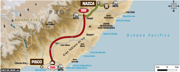 Tercera etapa del Dakar 2013: Pisco-Nazca