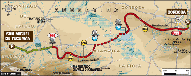 Novena etapa del Dakar 2013: San Miguel de Tucumán – Córdoba