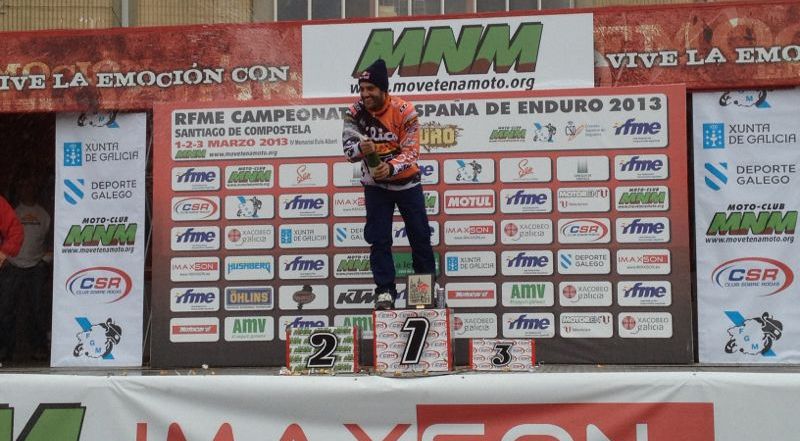 Iván Cervantes gana la segunda jornada del Nacional de Enduro en Santiago