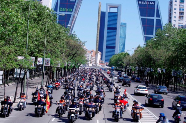 Ruta por Madrid Harley Davidson 2013
