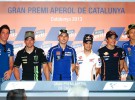 Pedrosa, Lorenzo, Rossi, Márquez, Espargaró y Crutchlow en la rueda prensa MotoGP Catalunya