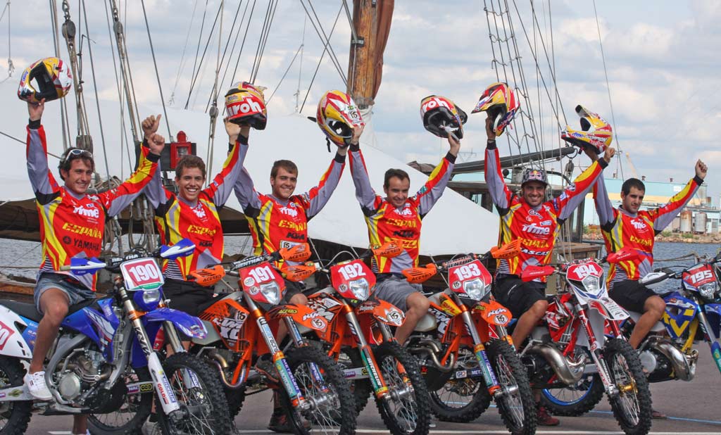 Cervantes, Santolino, los Guerrero, Román y Mena, el equipo español para ISDE 2013