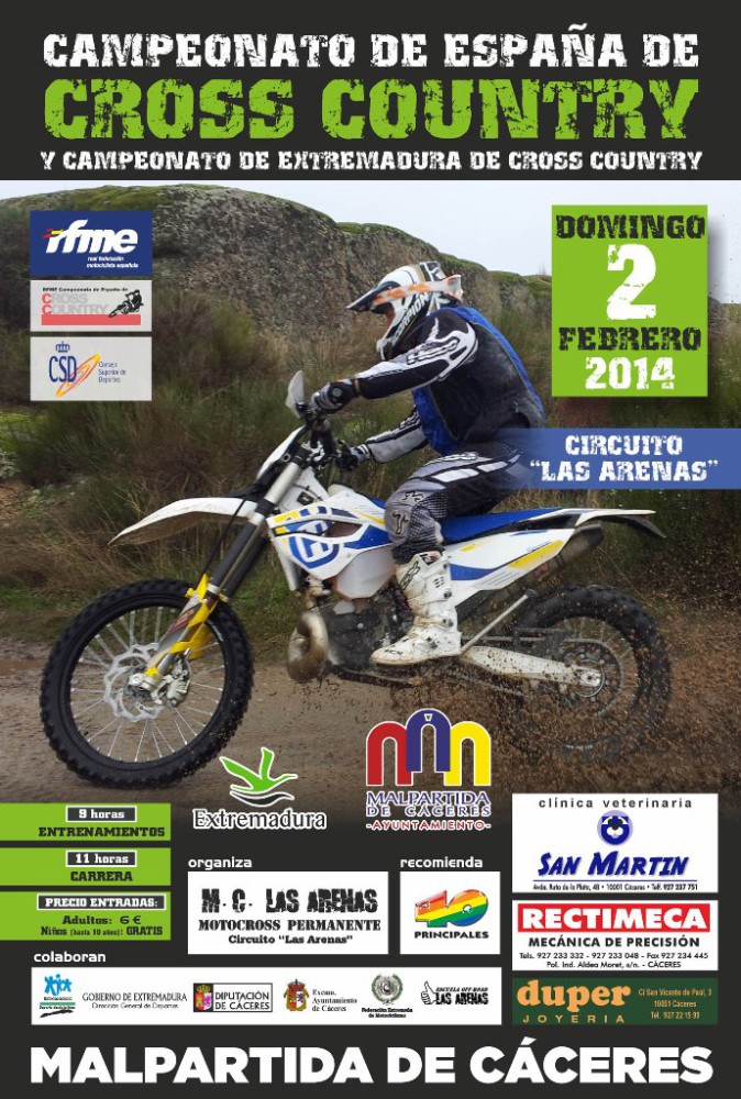 El Nacional de Cross Country 2014 llega a Malpartida de Cáceres