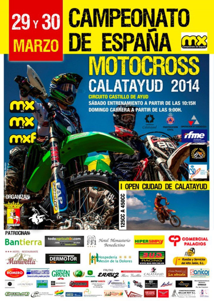 El nacional MXSub18, MX125 y MXFemenino llega a Calatayud