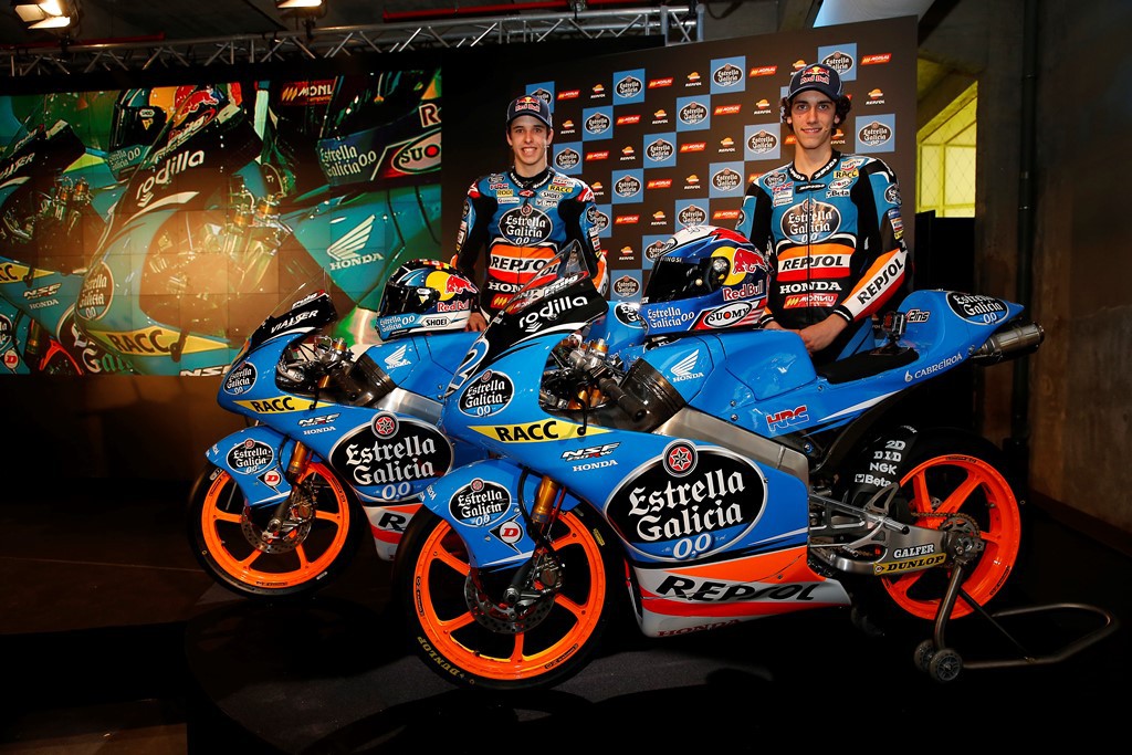 Rins y Márquez presentan su equipo del Mundial Moto3 2014