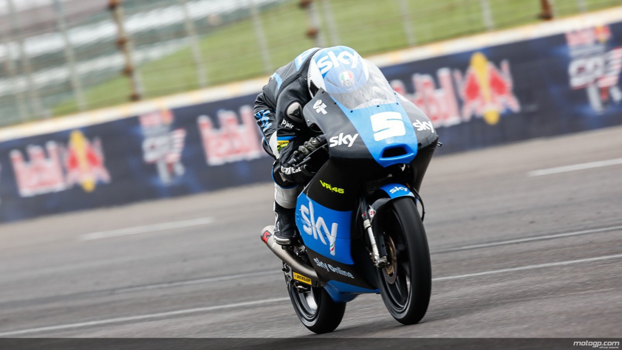 Fenati gana la carrera de Moto3 en Motorland Aragón, Márquez 2º y Miller KO