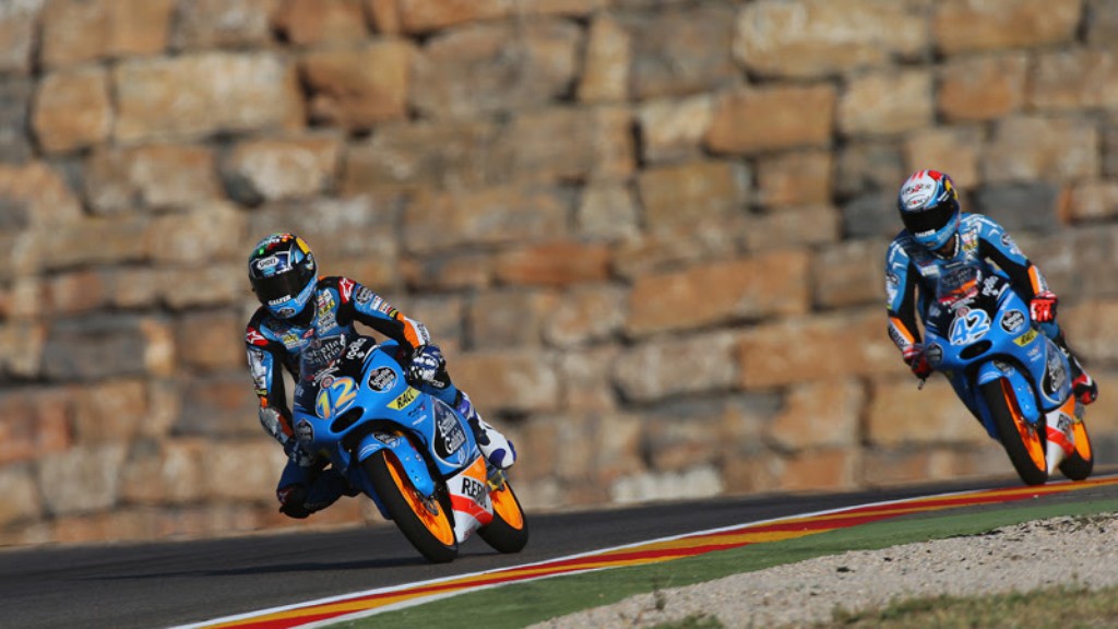 Álex Rins marca la pole Moto3 en Motorland Aragón, Kent 2º y Guevara 3º