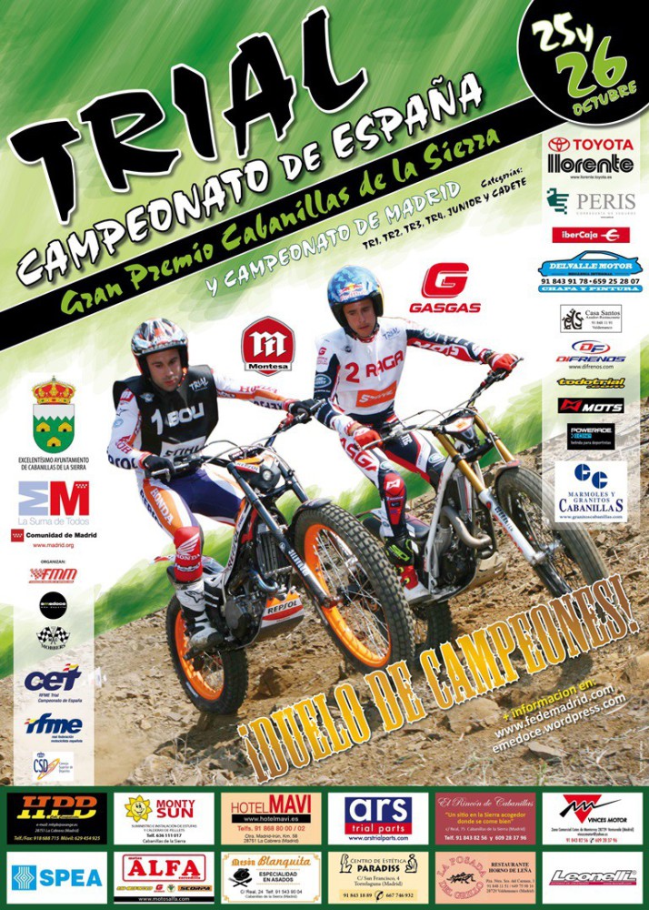 Penúltima cita del Nacional de Trial 2014 en Cabanillas de la Sierra