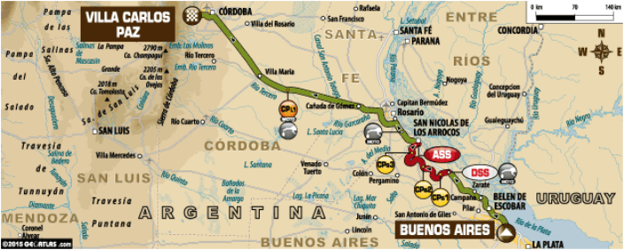 Dakar 2015 Etapa 1: Buenos Aires – Villa Carlos Paz