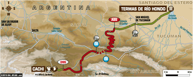 Dakar 2015 Etapa 11: Salta/Cachi – Termas de Río Hondo