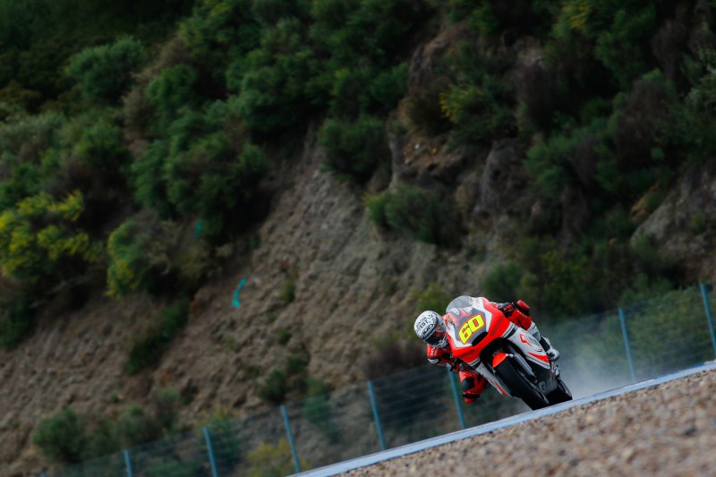 Simón y Antonelli los mejores del test Moto2 y Moto3 Jerez en condiciones de lluvia