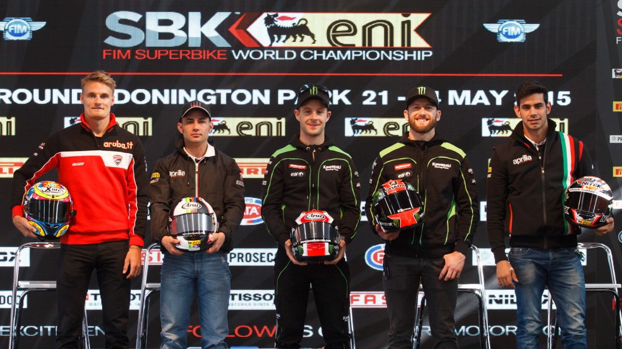 Haslam, Rea, Sykes, Davies y Torres protagonistas ante la prensa SBK en Donington Park