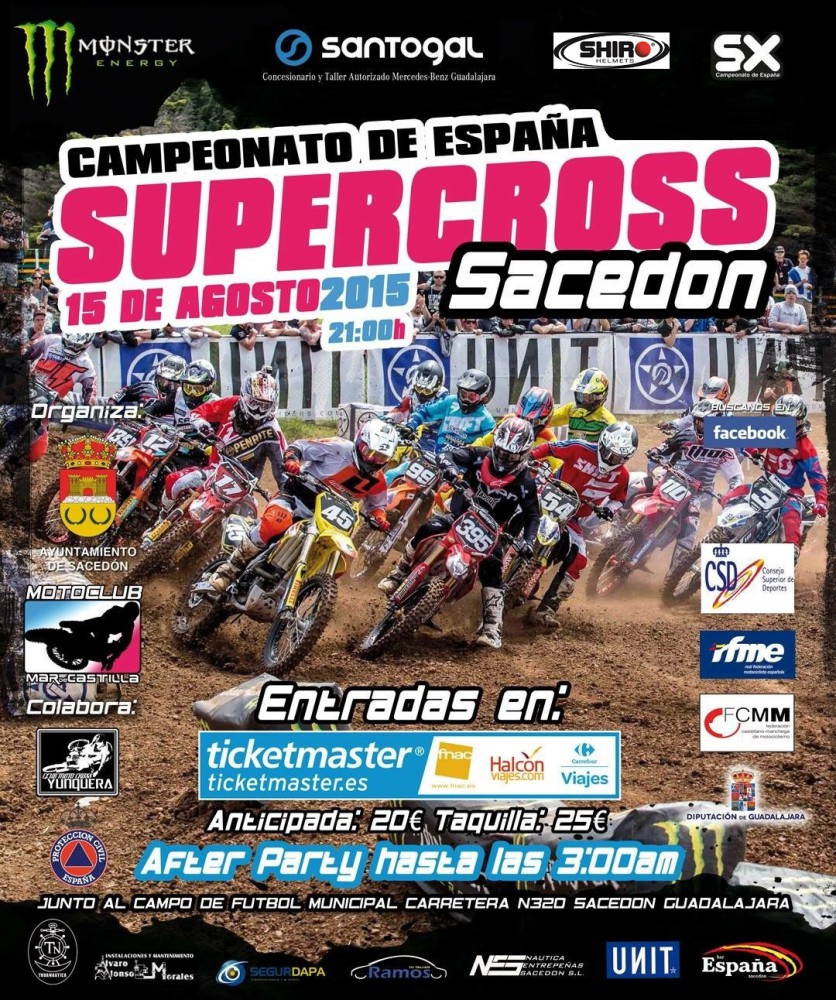 El Nacional de Supercross 2015 cierra la temporada en Sacedón