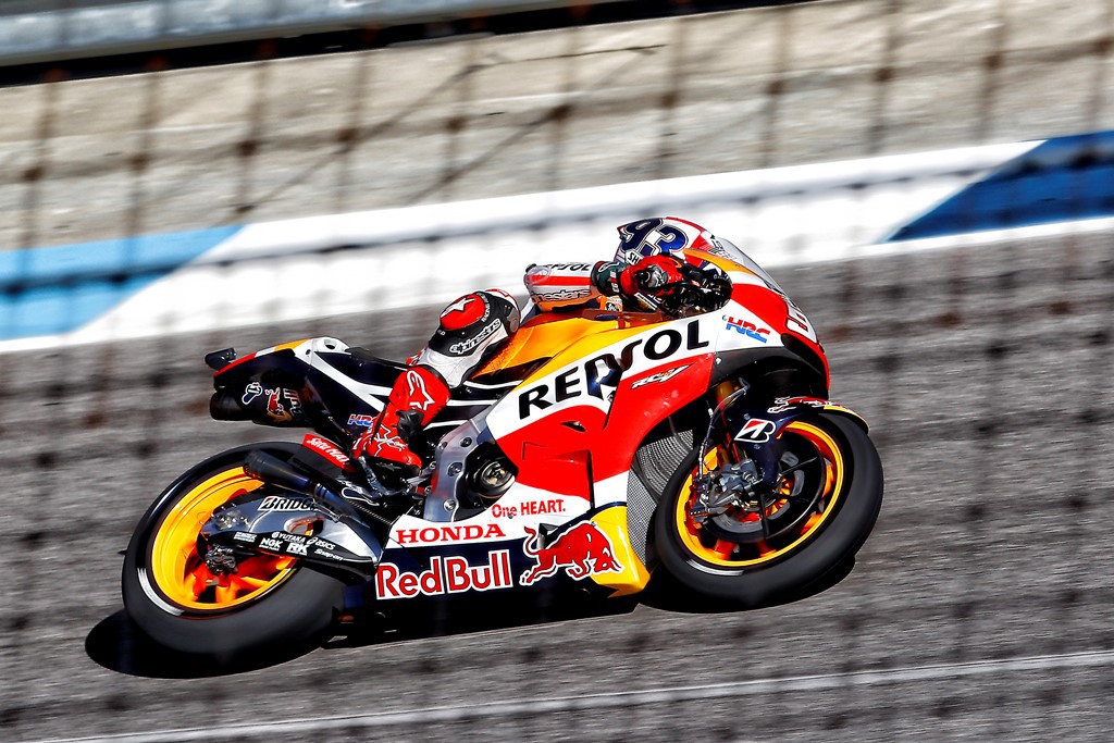 Márquez consigue la pole MotoGP en Indianápolis, Pedrosa 2º y Lorenzo 3º