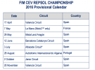 Calendario provisional del Mundialito Junior Moto3 y Europeos Moto2 y SBK para 2016