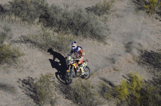 Toby Price gana la etapa 9 del Dakar 2016, a pesar de la interrupción en el CP2