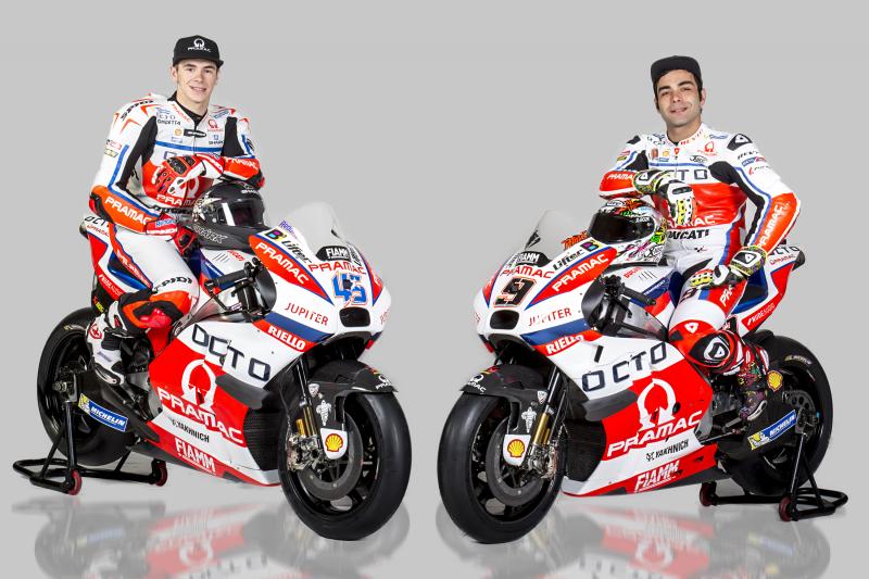 El equipo Octo Pramac Yakhnich de MotoGP 2016 se presenta con Redding y Petrucci