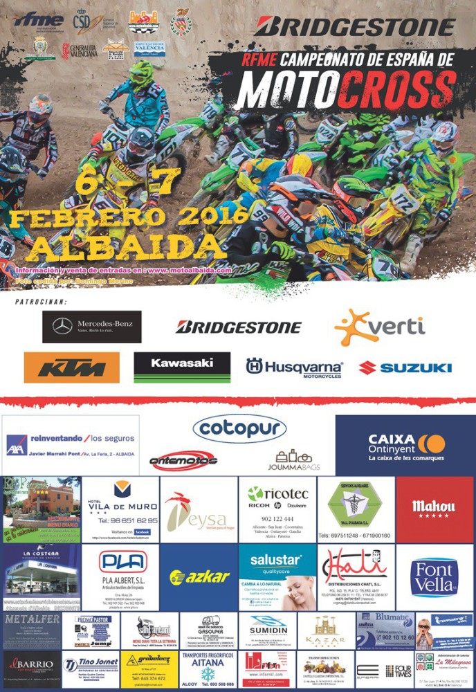 El Nacional de Motocross 2016 arranca en Albaida