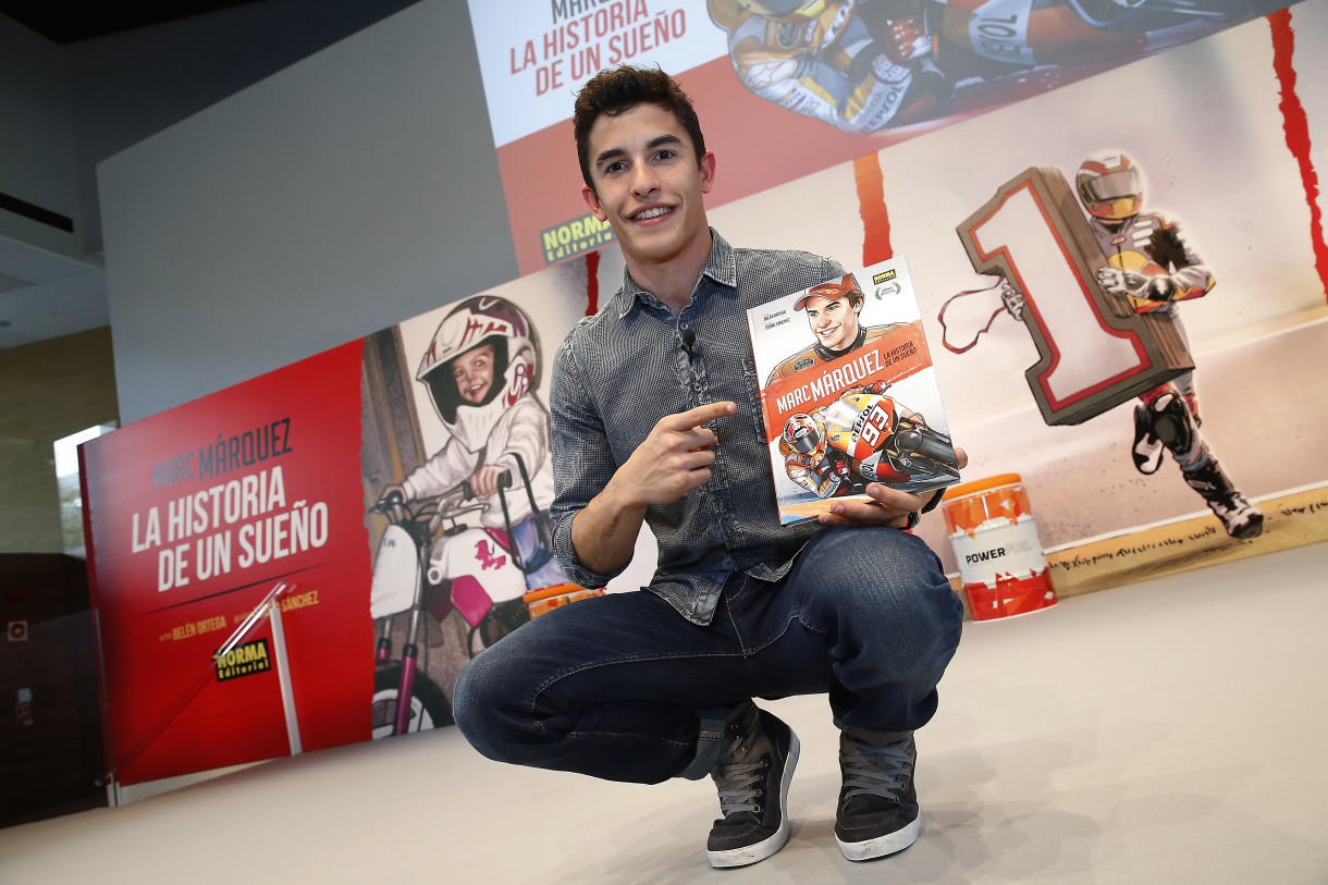 Marc Márquez presenta el cómic oficial sobre su vida