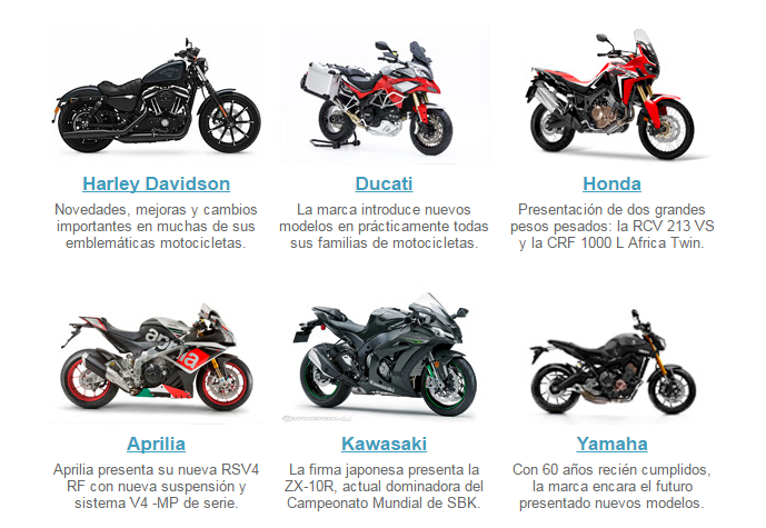 Las novedades de las marcas para el Motoh! 2016