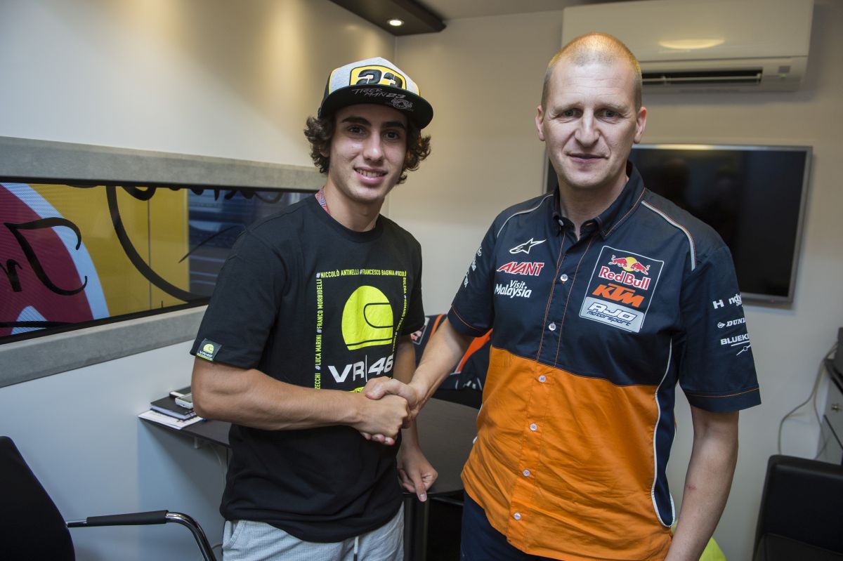 Antonelli y Bendsneyder los pilotos del Red Bull KTM Ajo Moto3 para 2017