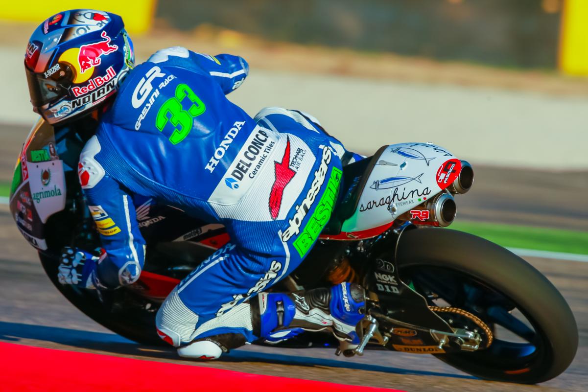 Enea Bastianini marca la pole de Moto3 en Motorland Aragón, Navarro 2º y Canet 3º