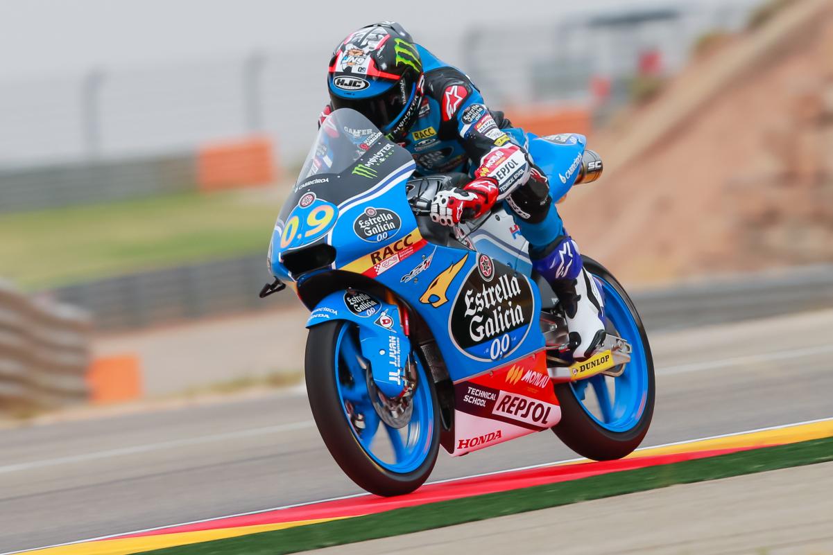 Navarro gana la carrera de Moto3 en Motorland Aragón y Binder Campeón del Mundo