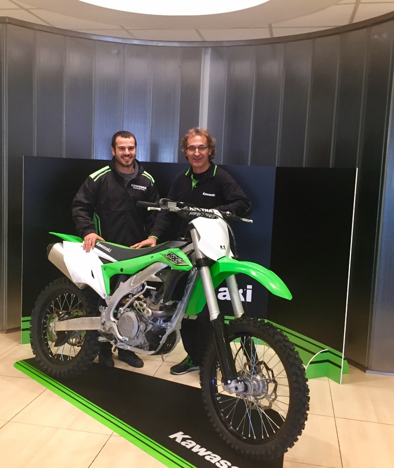 Francesc Mataró y Alex Santín juntos con el Team Kawasaki Elf en MX