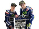 Valentino Rossi y Maverick Viñales presentan su Yamaha para MotoGP 2017