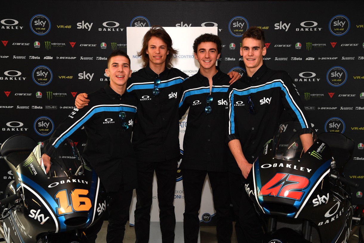 El Sky Racing Team VR46 presenta sus equipos Moto2 y Moto3 para 2017