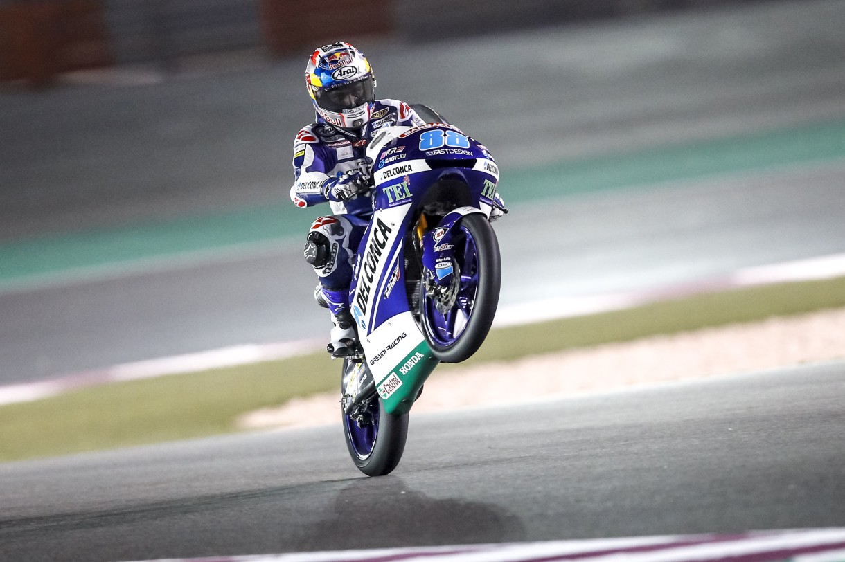 Martín, Morbidelli y Viñales marcan la pole de MotoGP Qatar, sin salir a pista a causa de la lluvia